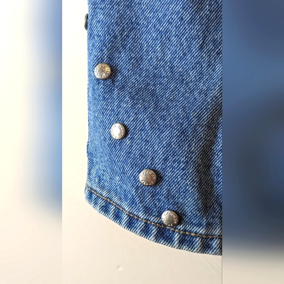 90's Vintage LAWMAN WESTERN Jeans, Silver Rivets, 25 x 34, Rare! - Picture 9 of 10